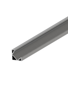 Profilo LED angolare titanio con opale 2m max 24W/m