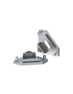 Set 2 tappi angolari con foro