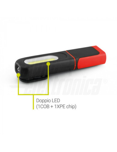 Torcia Led portatile a batteria - 3W