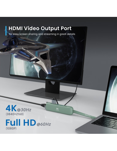 USB-C Multiport Dock 5 in 1 HDMI 4K 1x USB-C PD...