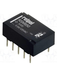 Rele' DPDT 24V dc 0,5A da circuito stampato RSM850-24-05