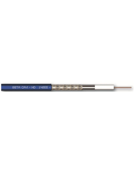 Cavo coassiale per videosorveglianza ø 7,50 mm LSZH blu 75Ω