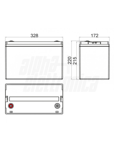 Batteria al piombo 12V 100Ah - AGM