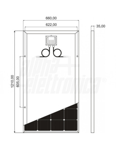 Pannello fotovoltaico Monocristallino 160W 21,76V