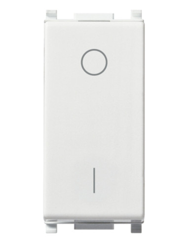 Interruttore bipolare 0/1 16A bianco serie Plana