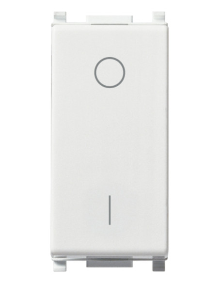 Interruttore bipolare 0/1 16A bianco serie Plana