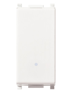 Pulsante 1P 10A bianco serie Plana