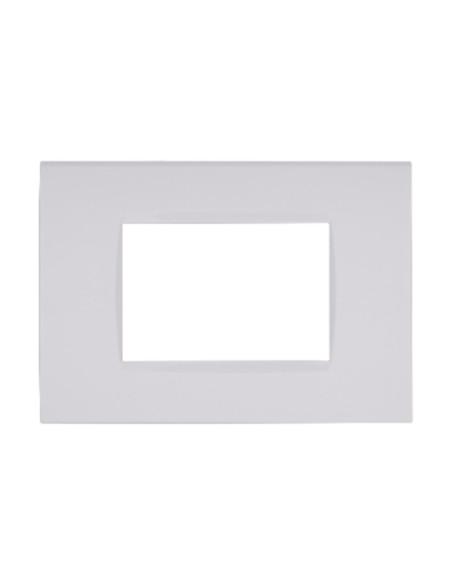 Placca compatibile Living/Light 3p bianca in plastica linea ART