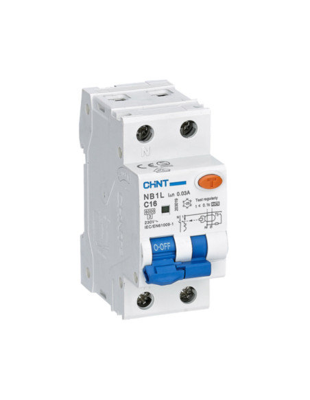 Magnetotermico differenziale 6kA 1p+N 25A 30mA Curva C Tipo A