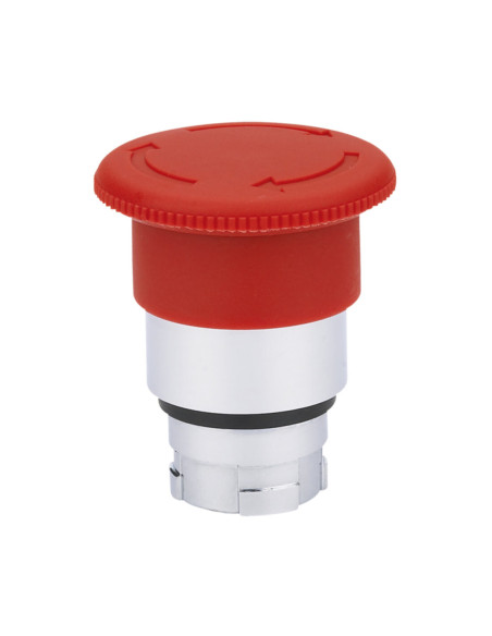 Pulsante metallico a fungo con sgancio a rotazione ø40 mm rosso 573887