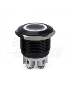 Pulsante antivandalo ø19mm luminoso bianco 24V SPST... 2