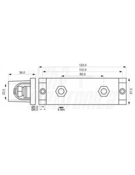 Portafusibile 80V 300A antifiamma