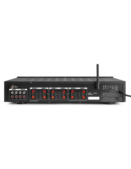 Amplificatore 4/8Ω 6 zone 600w con bt/usb/fm