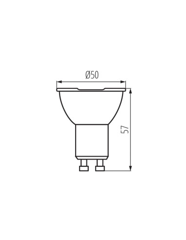 Lampada LED GU10 2700K 7W 110° dimmerabile