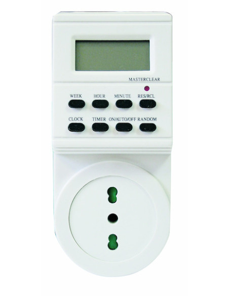 Timer digitale settimanale 220V 3500w sp. 16A p. biv  programmabile 16 c