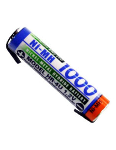 Batteria Ni-Mh AAA 900mAh c/lamelle ⌀10,2X44,5mm