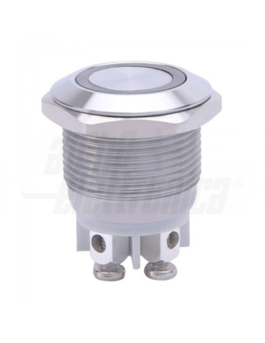 Pulsante antivandalo ø19mm luminoso blu spst...