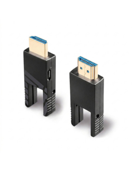 Cavo Micro-HDMI 8K60 ibrido in fibra con connettori HDMI removibili, LSZH, 15m